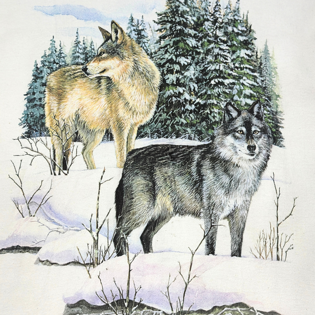 Vintage Endangered Species Wolf Graphic