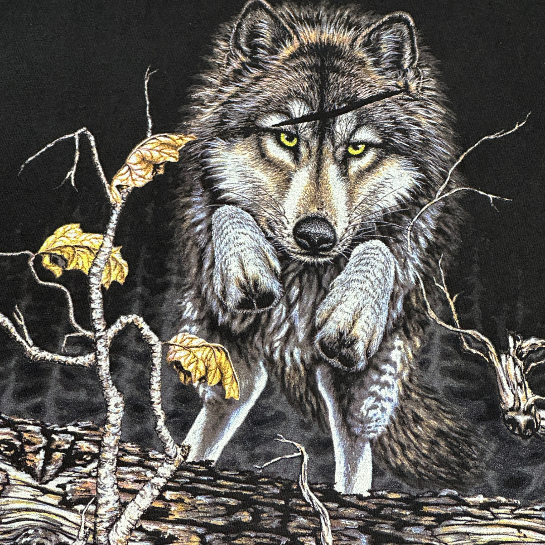 90's Wolf by GarDner Mirror Print