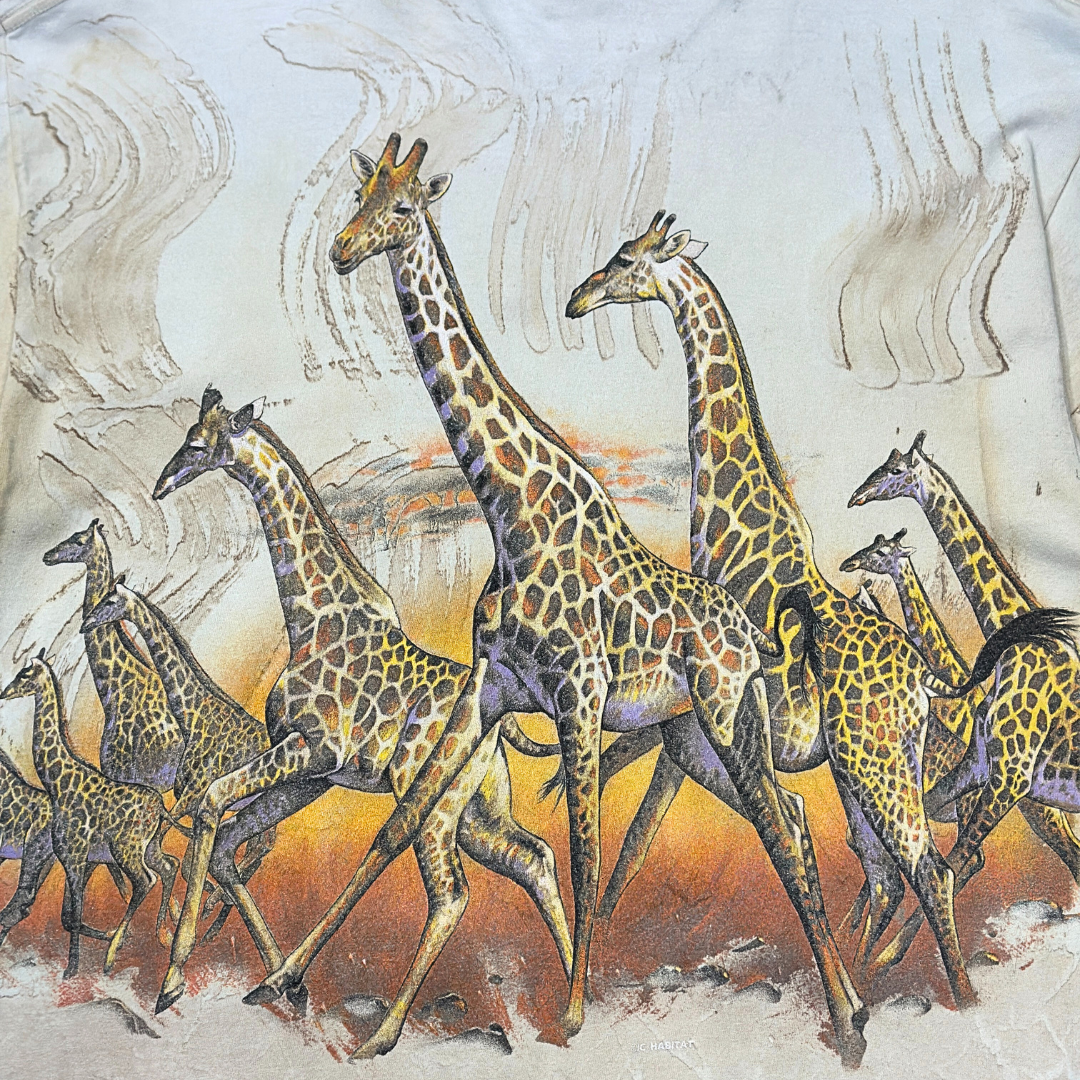 90's Safari Wildlife Giraffe Wrap Around